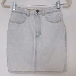 High-waisted Denim Pencil Skirt, Light Wash